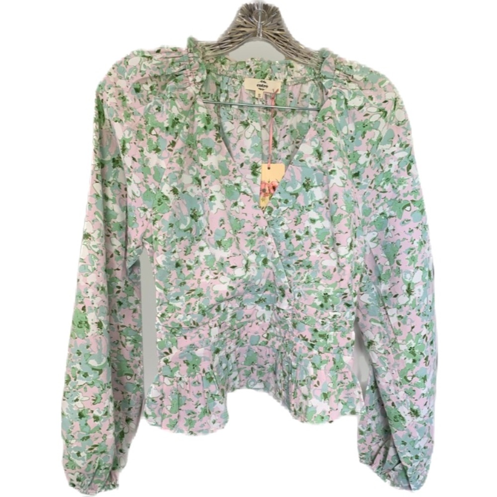 Entro NWT Long Sleeve Floral Blouse Size S